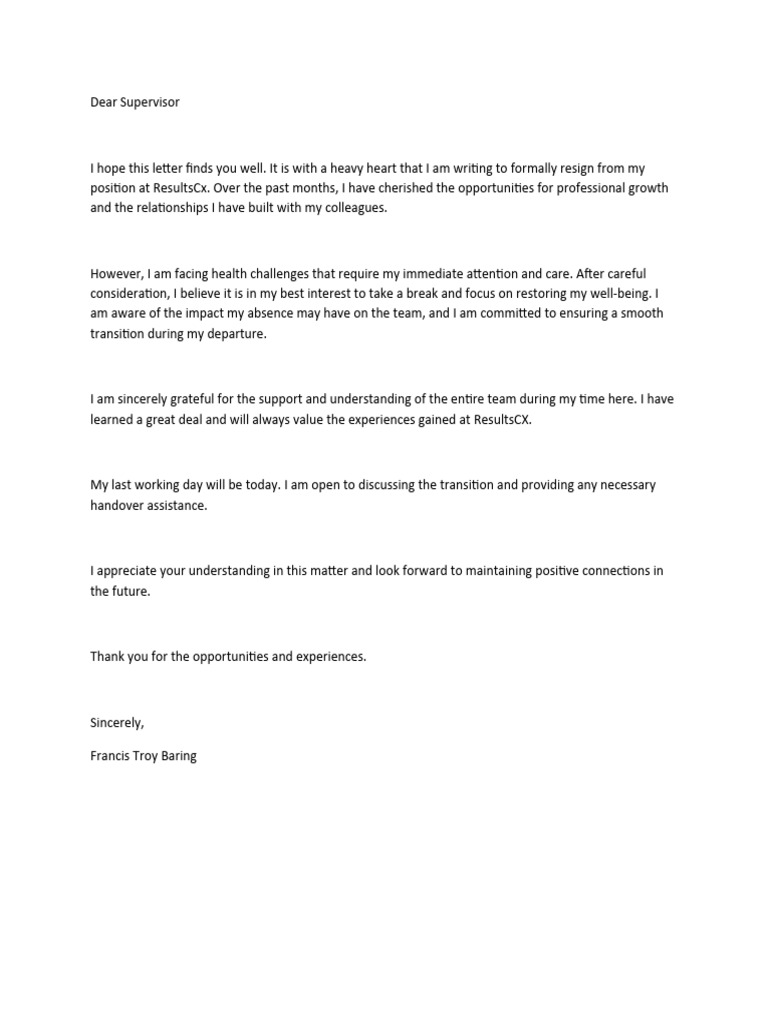 Dear Supervisor-WPS Office | PDF