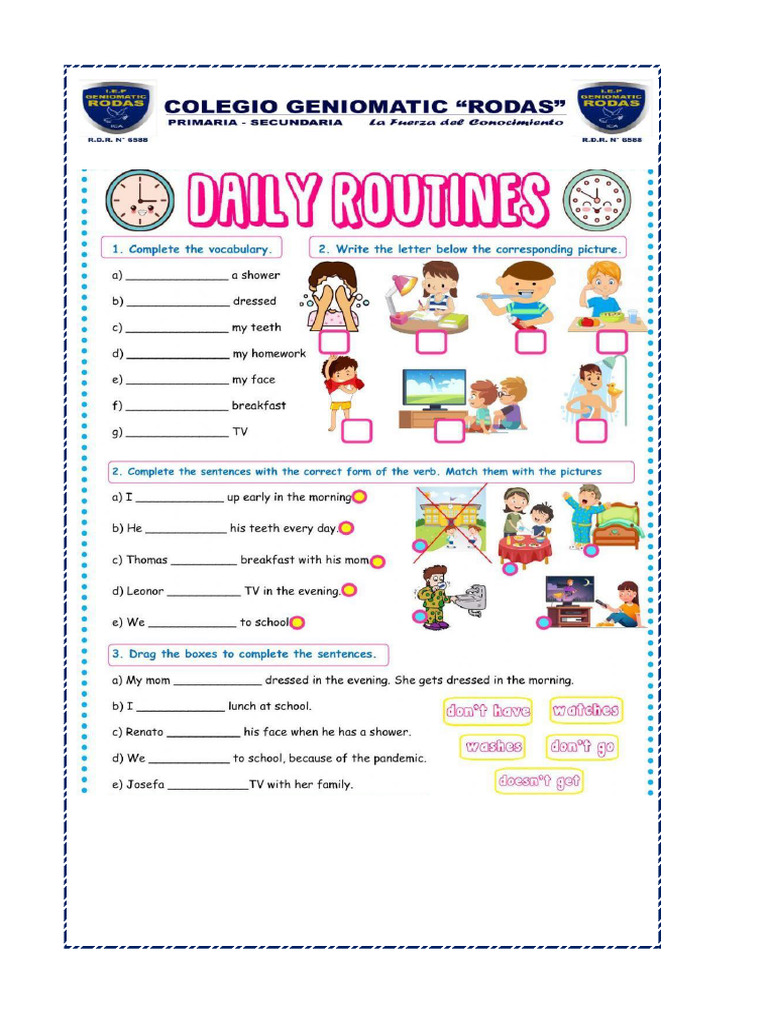 Daily Routines-Leisure-PS | PDF
