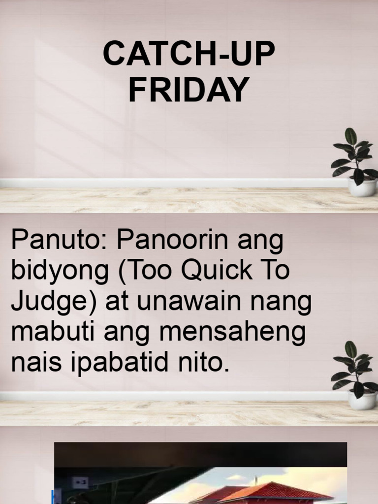 2nd Catch Up Friday FILIPINO (Autosaved) | PDF