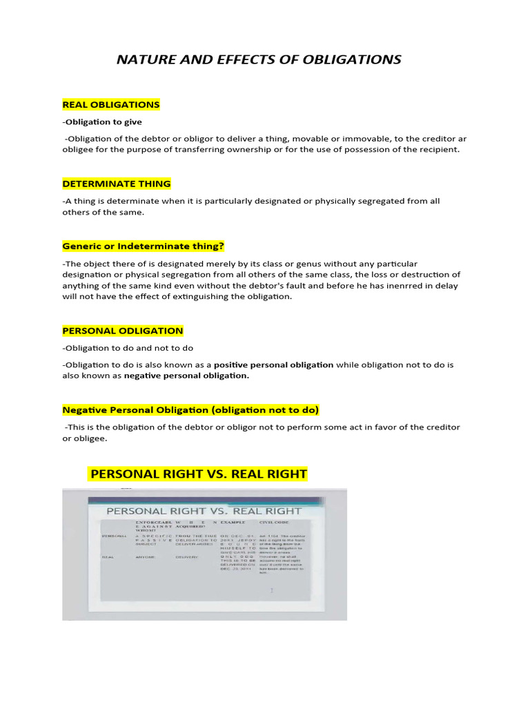 Understanding Real and Personal Obligations | PDF | Negligence | Damages