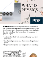 Physics 1 Introduction.