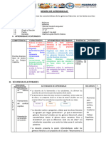 Sesion de Aprendizaje - Generos Literarios - 2024