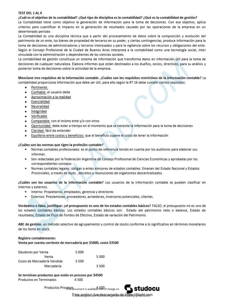 7 - Sistemas de Costos - Resumen Teoría | PDF | Contabilidad | Costo