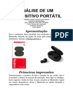 Análise de Um Dispositivo Portátil - Trabalho de Design (Dispositivo Portátil)