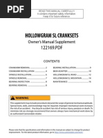 2008 Hollow Gram SL Crank Owners Manual Supplement en