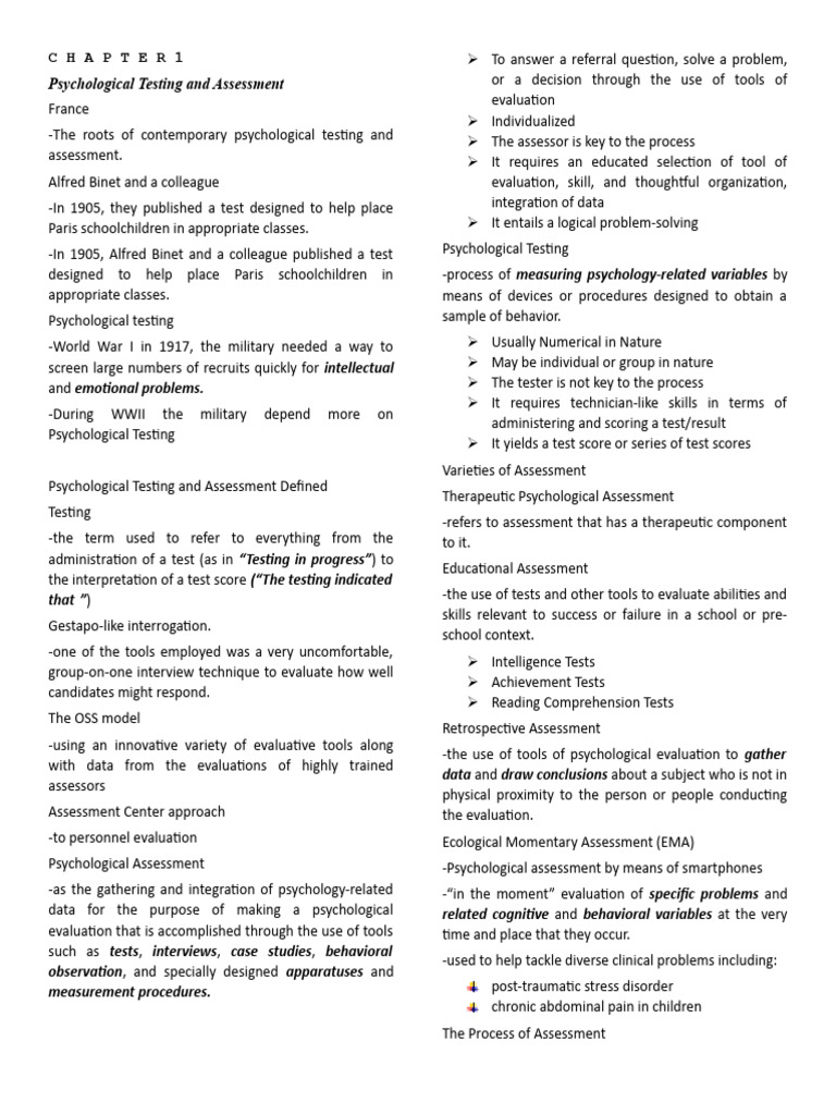 Psychological testing and assessment pdf psychology psychological
