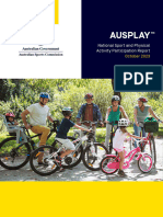 AusPlay National Sport and Physical Activity Participation Report October 2023