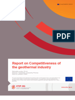 Report On Competitiveness of The Geothermal Industry