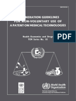 remuneration guidelines for nonvoluntary use of a patent on medical technologies WHOTCM2005.1_OMS