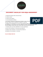 NZQA Document Checklist