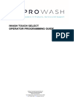 Iwash Touch Select Operator Programming Guide