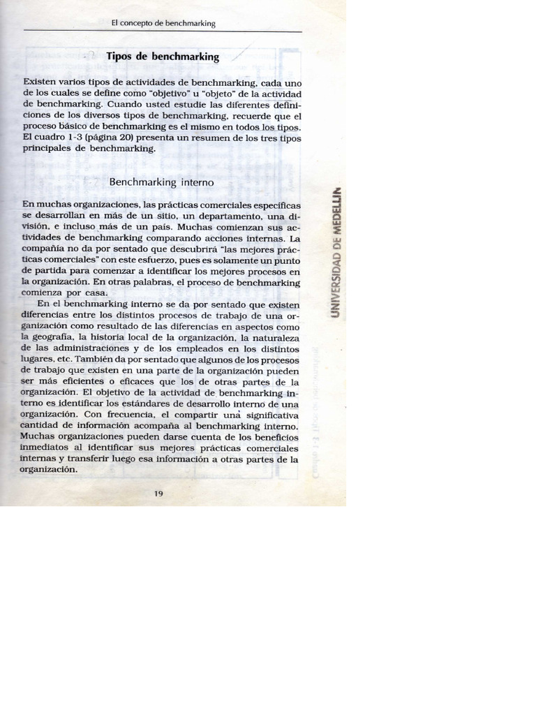 Tipos de benchmarking pdf