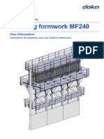 Acrow Climbing Formwork mf40 User Information