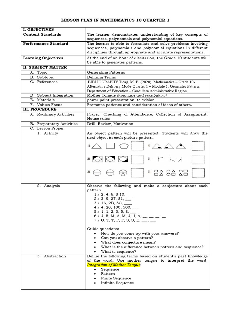 Sequence Numbers Game Instructions