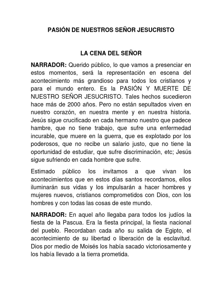 Pasion y Muerte de Nuestro Señor Jesucristo | PDF | Jesús | Judas Iscariote