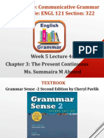 Lecture 4 Week 5 ENGL 121 Communicative Grammar PDF