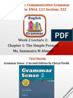 Lecture 2 Week 2 ENGL 121 Communicative Grammar PDF