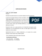 Carta de Invitación de Oscar Paz