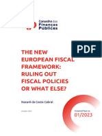 Artigo | Finanças Públicas | The New European Fiscal Framework Ruling out Fiscal Policies or What else? | Nazaré Costa Cabral | CFP