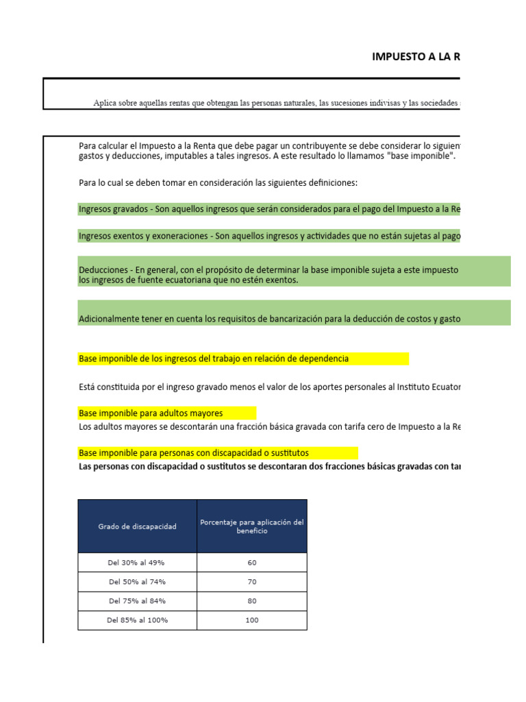 Cálculo del Impuesto a la Renta 2023 | PDF | Impuesto sobre la renta ...