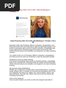 Adobe Photoshop 2022 v23 5 4 981 x64 Multilingual + Portable