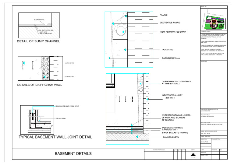 Basement Wall Section Details | PDF | Interior Design | Home