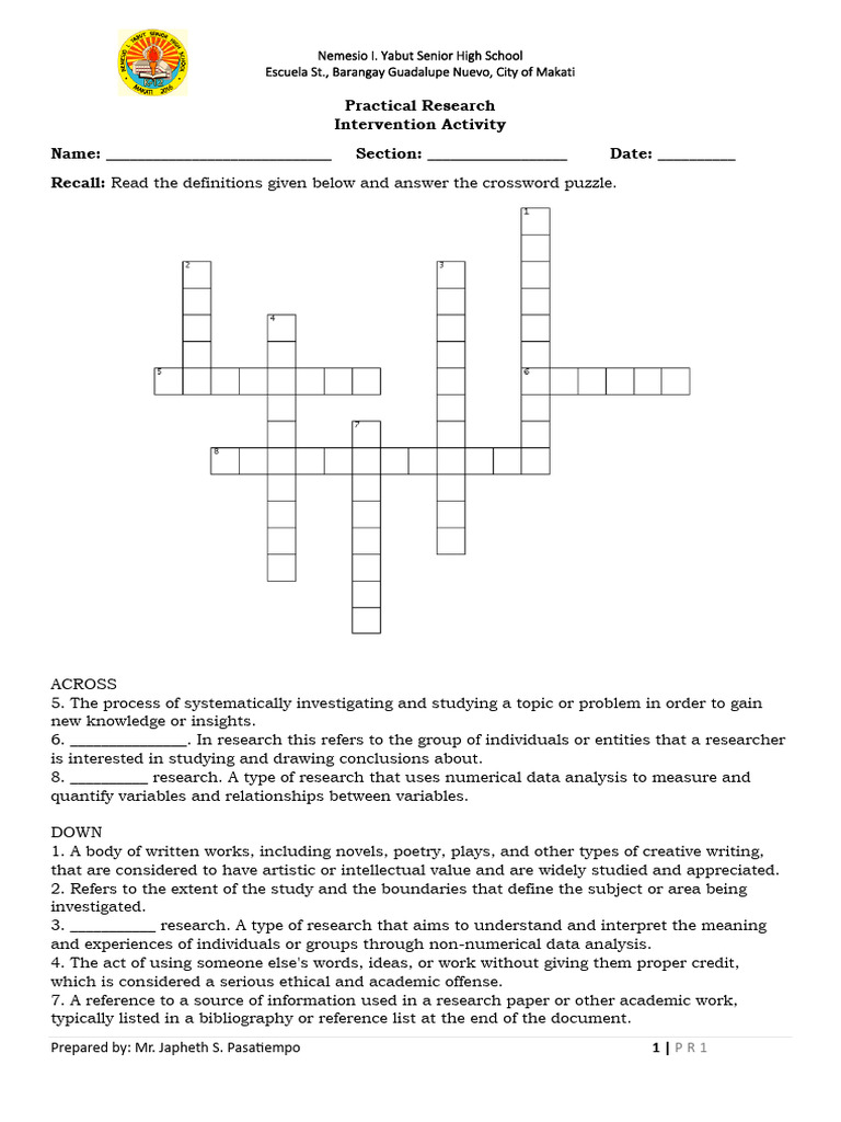 Practical Research Activity Guide | PDF | Citation | Qualitative Research