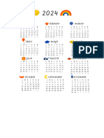 Documento A4 Calendario 2024 Infantil Colorido (1) Mini