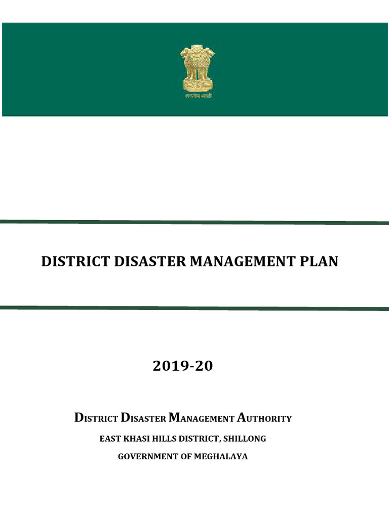 East Khasi Hills Disaster Management Plan | PDF | Emergency Management ...