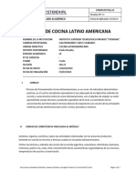 Sílabo de Cocina Latino Americana Isa 21