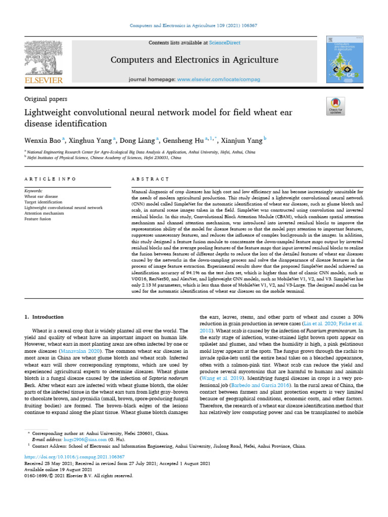 Bao Et Al - 2021 - Lightweight Convolutional Neural Network Model For ...