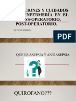 FUNCIONES Y CUIDADOS DE ENFERMERÍA EN EL TRANS-OPERATORIO y post