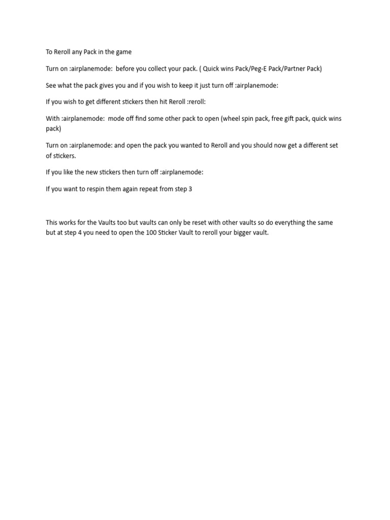 Monopoly Go Reroll Pack PDF Cooking Food Wine Teaching Methods