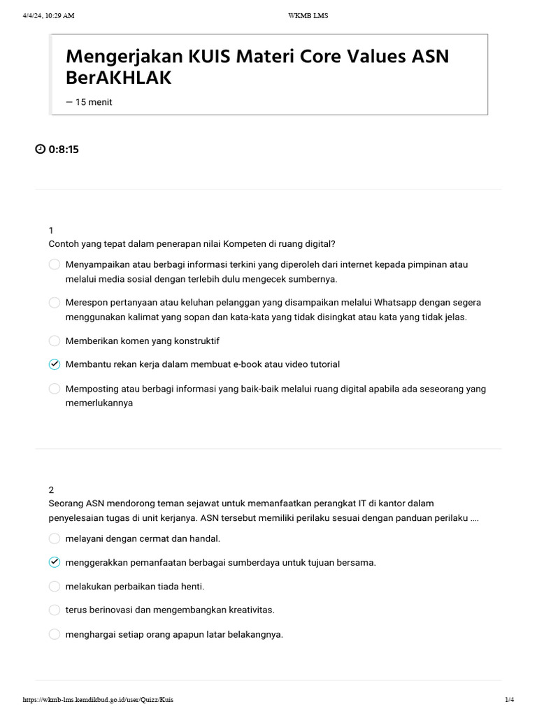 Penerapan Core Values ASN BerAKHLAK | PDF | Komputer