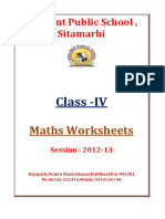 4th Cbse Maths Comprehensive Worksheets