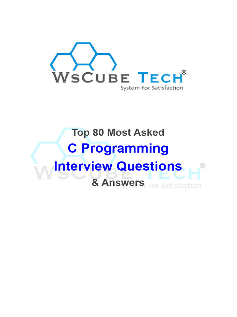C Interview PDF | PDF | Pointer (Computer Programming) | C (Programming ...