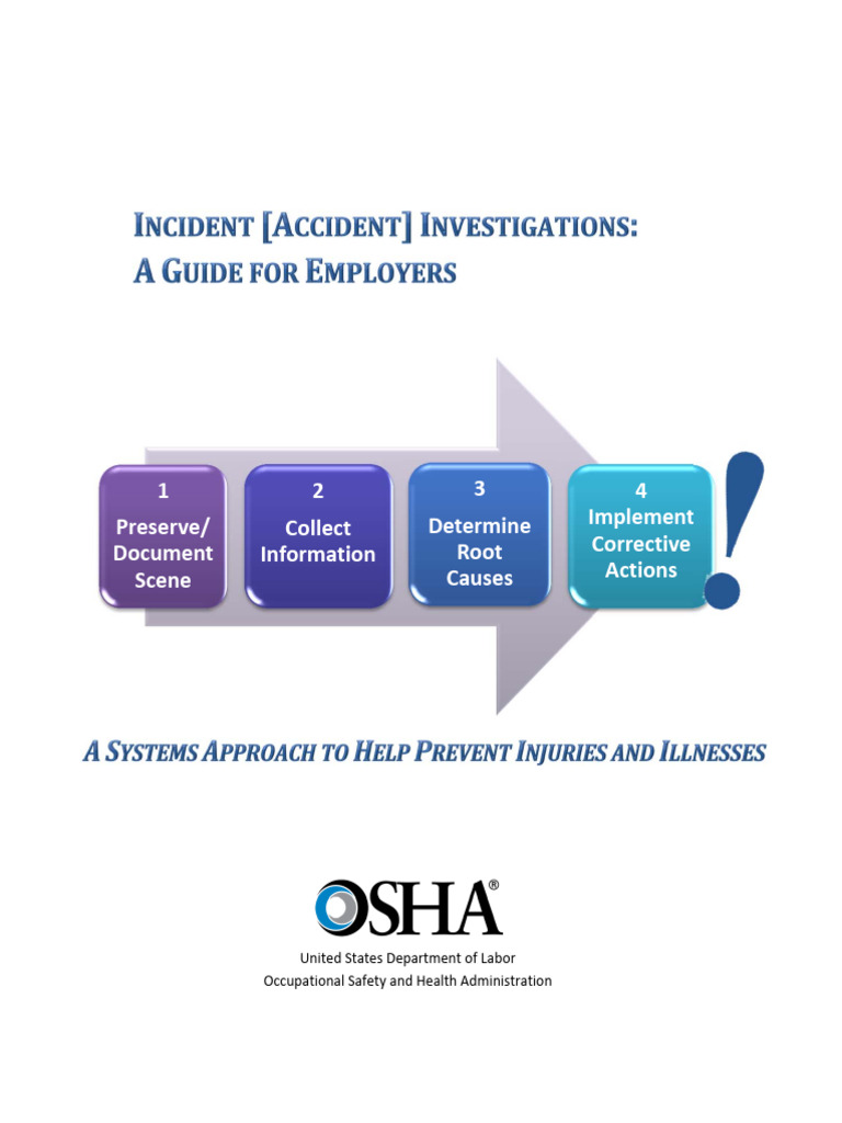 Four Steps to Incident Investigation | PDF | Occupational Safety And ...