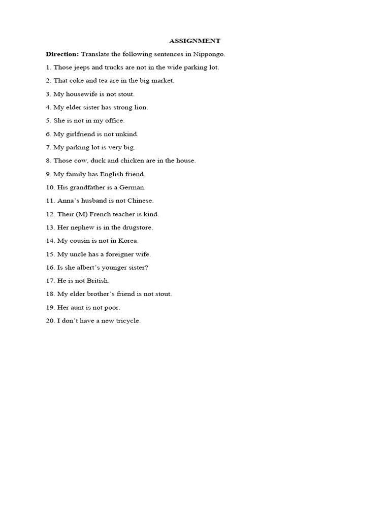 Japanese Translation Assignment Guide | PDF | Foreign Language Studies