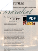 Bereket Middle Eastern Ensemble Fall 2011 Concert