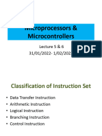 Microprocessors & Microcontrollers: Lecture 5 & 6 31/01/2022-1/02/2022
