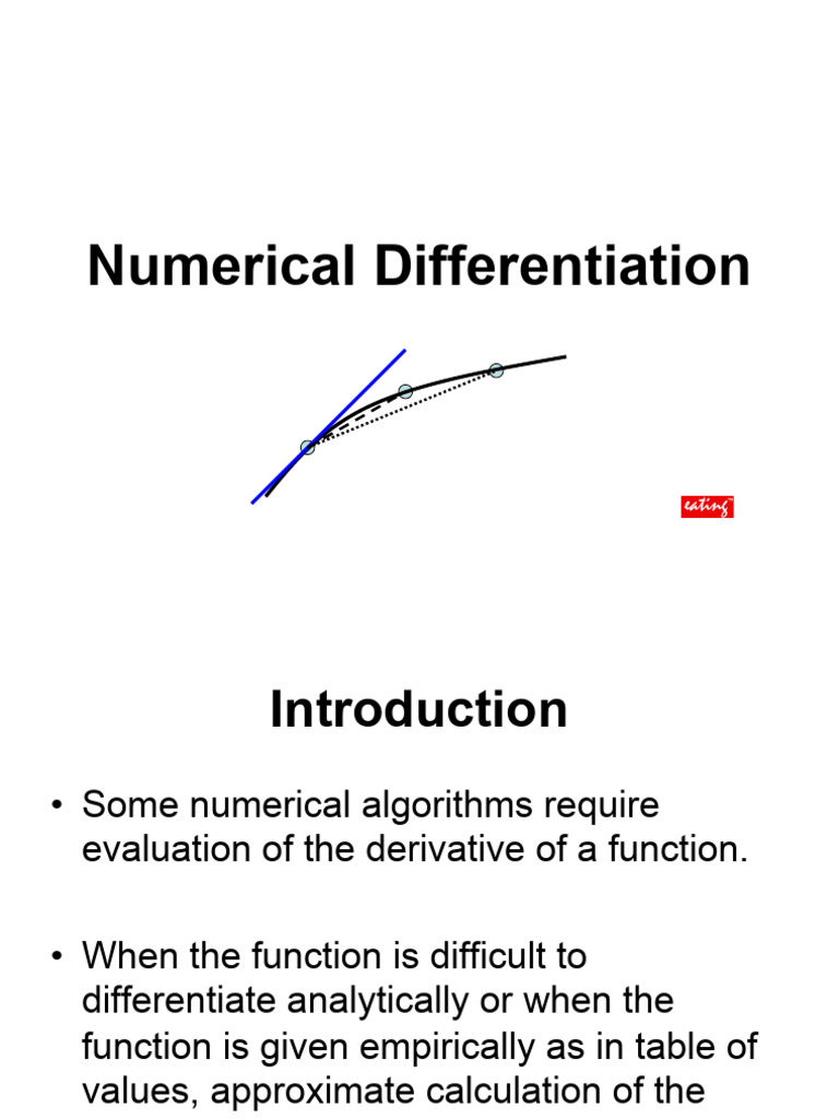 05 numerical differentiation pdf derivative mathematics