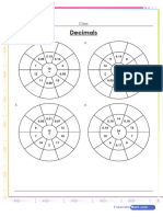 Addition Decimals Circle Drill Worksheet