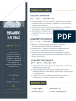 Currículum Vitae CV de Arquitectura Simple Gris