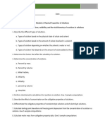 Activity 3 Properties of Solution