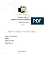 IMPACTOS DA COVID-19 NA ECONOMIA MOCAMBICANA