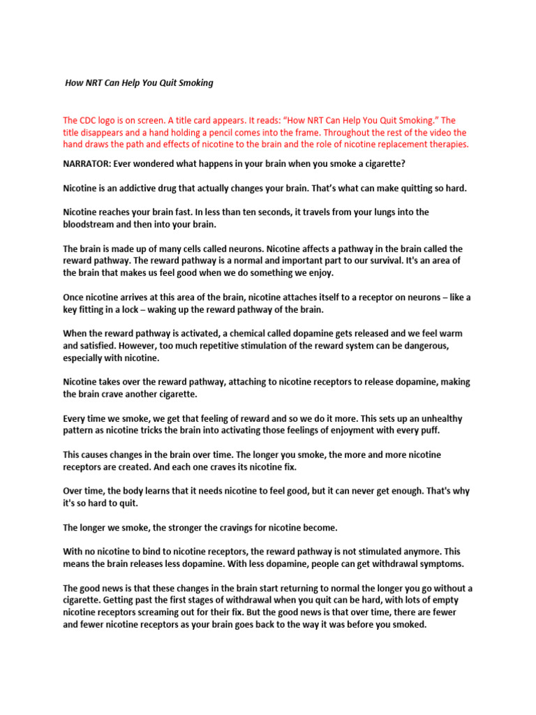 NRT: Effective Aid for Quitting Smoking | PDF | Nicotine | Substance ...
