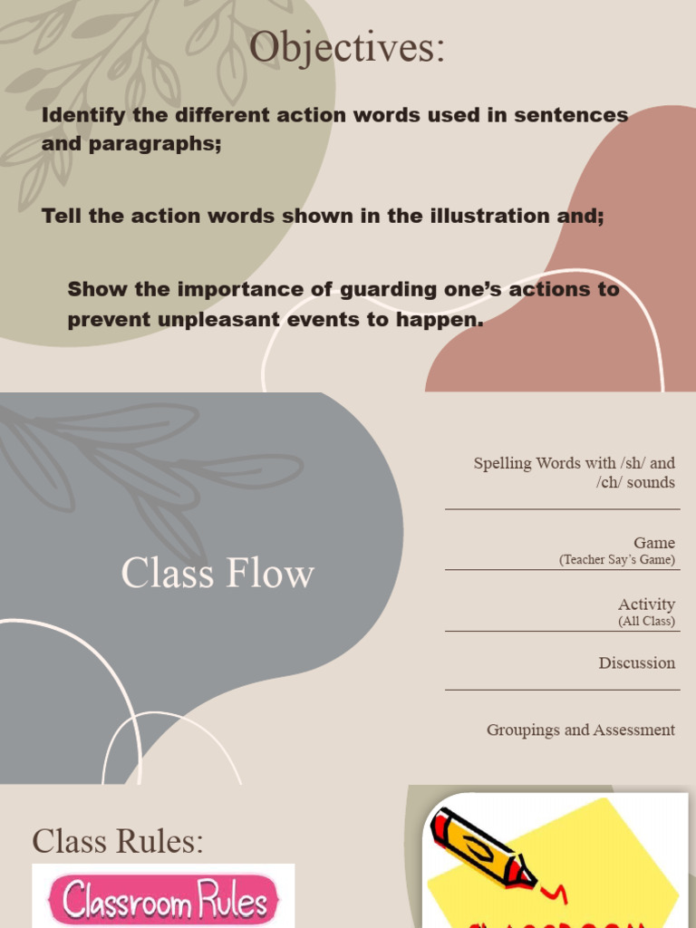 Action Words Learning Activities | PDF | Language Arts & Discipline