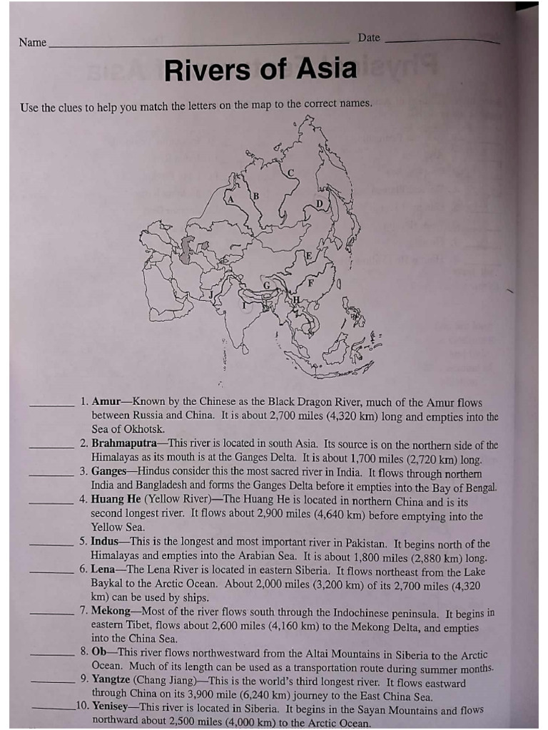 Lesson 4 - Rivers Homework | PDF