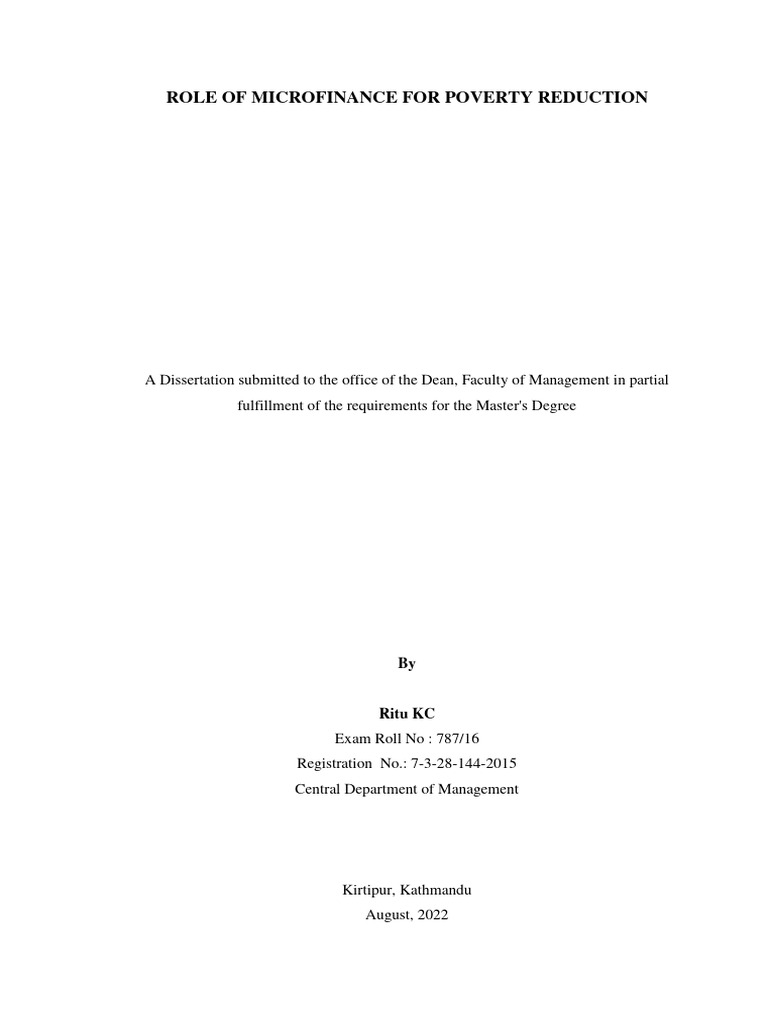 Microfinance's Impact on Poverty Reduction | PDF | Microfinance | Poverty