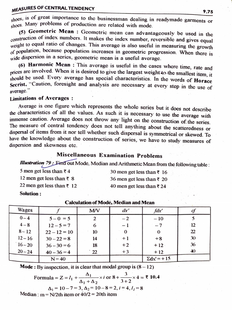 Measure of Central Tendency | PDF | Average | Mean